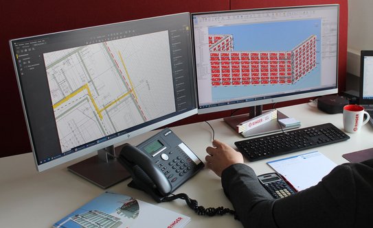 Planning the formwork on the PC