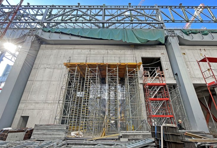 Support system in combination with Flex formwork