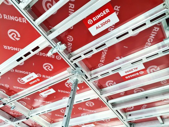 al2000 wall formwork in combination with aludek